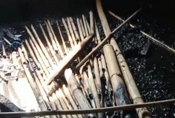 Miscreants set fire on a house in the darkness of night at Dasharath Bari ADC Village area under Sonamura PS Miscreants set fire on a house in the darkness of night at Dasharath Bari ADC Village area under Sonamura PS